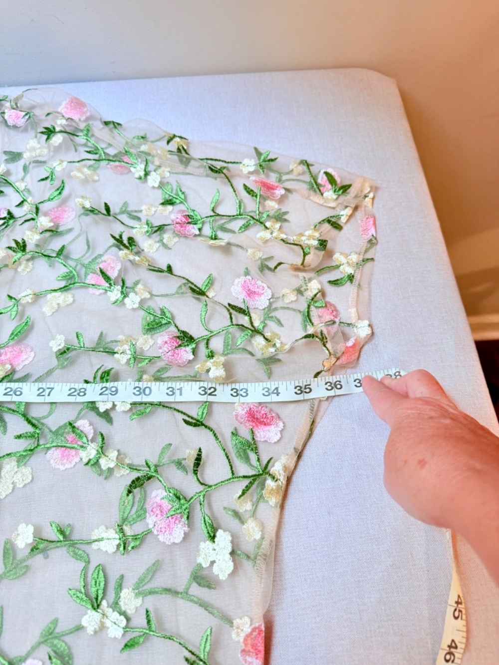 Umgee Floral Embroidered Boho Style Sheer Mesh Kimono Size L - Picture 5 of 10